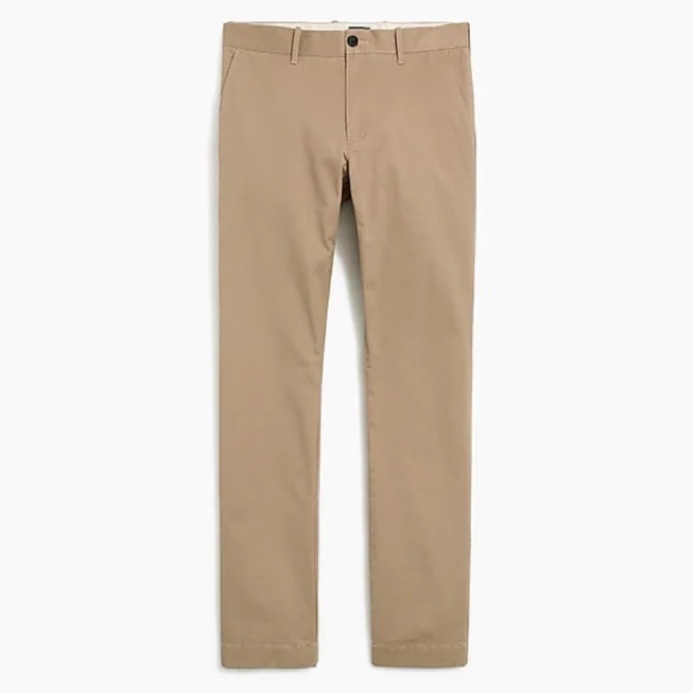 NWT J CREW Mens Straight Fit Flex Khaki Pants               Sz 32Wx34L